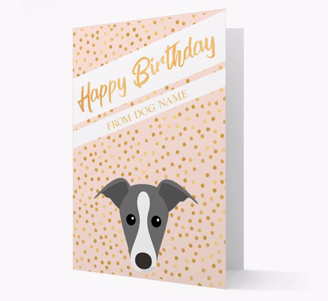 Personalized 'Happy Birthday' Gold Detail {breedFullName} Card